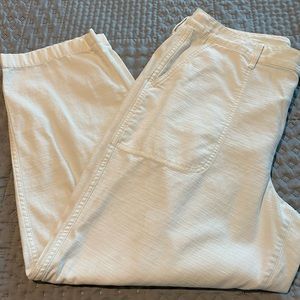 J Crew White Cotton Pants size 16